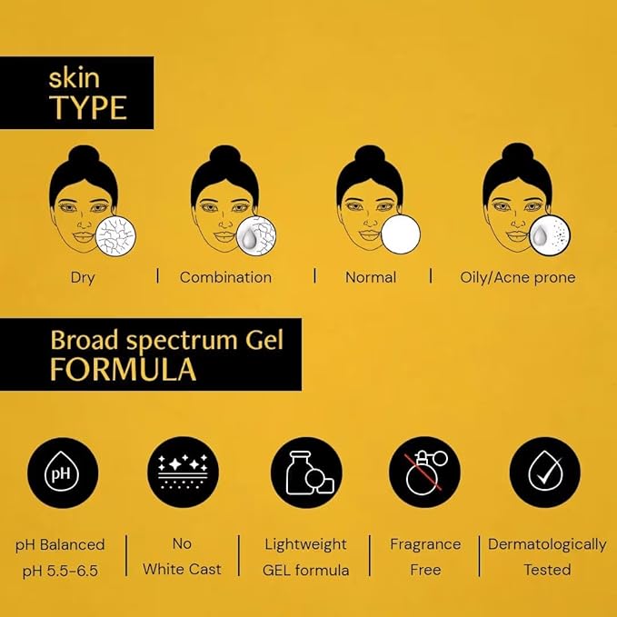 De-construction Lightweight Gel Sunscreen with SPF 55+ PA+++, Broad Spectrum Protection, 50g