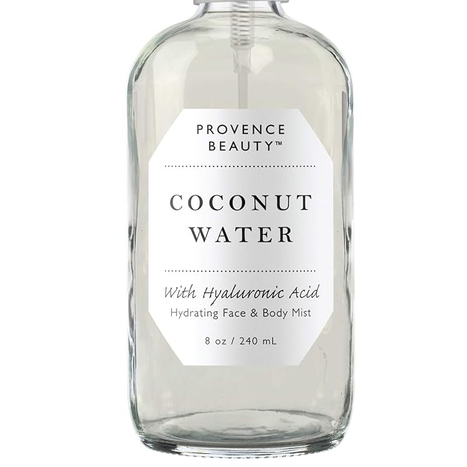 BEAUTE DE PROVENCE | Face & Body Mist Spray - Hydrating Coconut Water With Moisturizing Hyaluronic Acid | Instant Cooling, Conditoning, Hydrating | 8 FL OZ