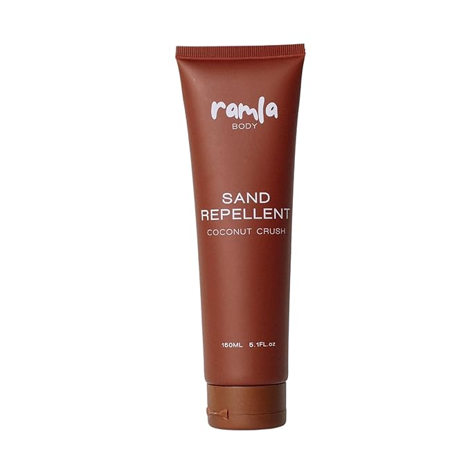 RAMLA Sand-Repellent Moisturizer – Lightweight, Non-Greasy Formula That Repels Sand – Hydrating Body Lotion for Beach Days – As Seen on Shark Tank (5.1oz, Coconut Crush)