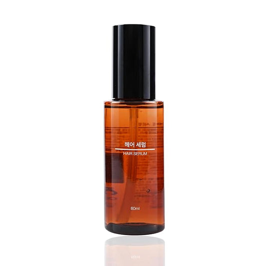 Korean Hair Serum 80ml - Hair Serum for Frizzy and Damaged Hair - Anti Frizz with 5 Vegetable Oils & Multi-Protein Complex - Intense Moisture & Elasticity - Warm Citrus Scent - Non-Greasy