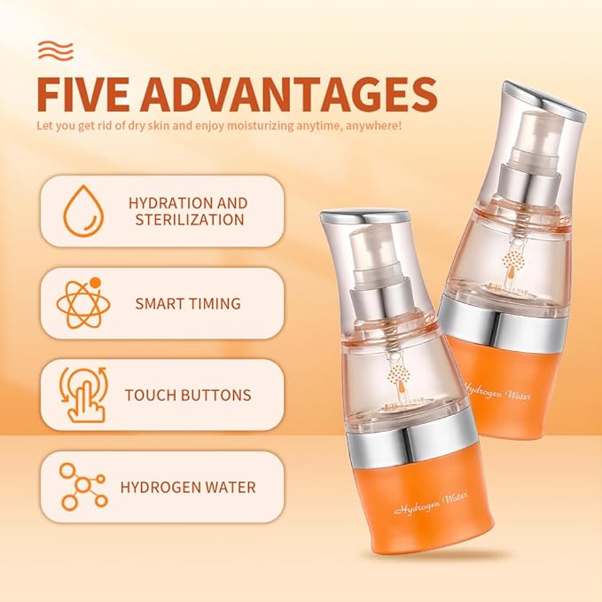 Hydrogen-Rich Water Beauty Mister,Hydrogen Water Spray Sprayer Face Mist Mister,1400-1550ppm Hydrogen Content
