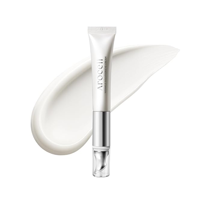 AROCELL Wrinkle Solution Eye Cream 0.5 fl oz – Korean Under Eye Cream with Collagen & Galvanic Care, Hydrating Moisturizing Eye Moisturizer, Elasticity Boosting, Gentle Non Sticky Daily Eye Care