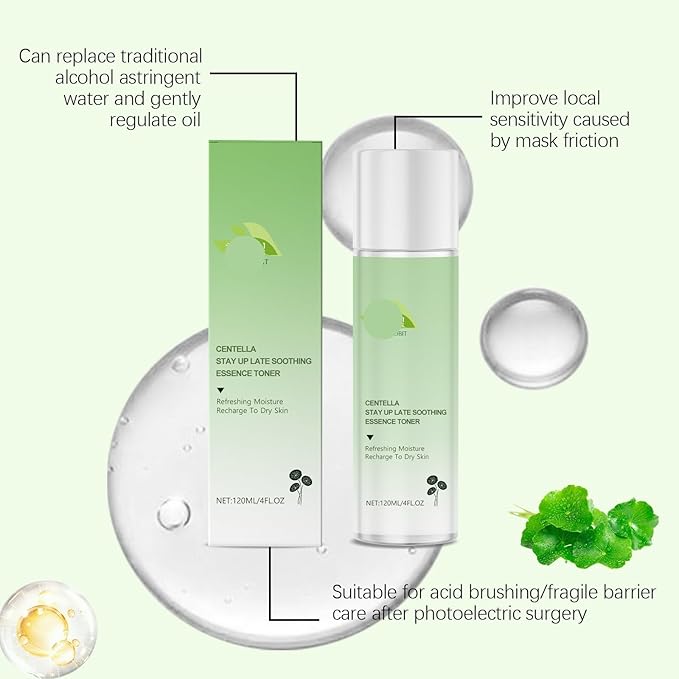 Soothing Essence Toner With Centella & Allantoin, Hyaluronic Acid Hydrating For Moisturizing, Oil-Control - Daily Skincare(3PCS)