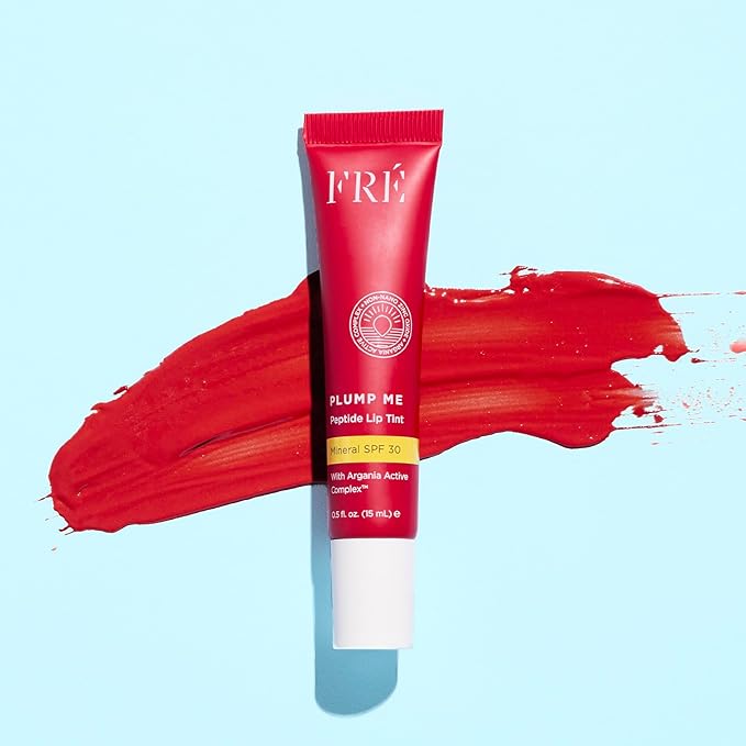 FRÉ Plump Me Peptide Lip Tint SPF 30 (Moncaco) – 4-in-1 Plumping & Hydrating Mineral SPF 30 Lip Tint with 100% Non-Nano Zinc Oxide, Clean, Vegan Lip Care