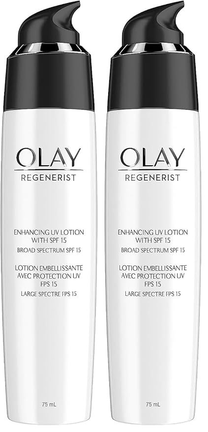 Olay Regenerist Regenerating Face Lotion with Sunscreen SPF 15 Broad Spectrum,No Scent,2.5 fl oz,(Pack of 2)