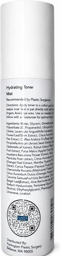 MD Hydrating Toner Mist with CoQ10 – 3.4 oz Face Mist for All Skin Types – Doctor-Developed Formula to Hydrate, Balance pH, and Refresh Skin – Aloe, Green Tea & Chamomile
