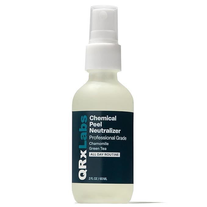 QRxLabs Chemical Peel Neutralizer Spray - Glycolic Acid Peel Neutralizer - pH Balancing Mist for Skin Care - Hydrating Toner for Facial Peels - 2 Fl Oz