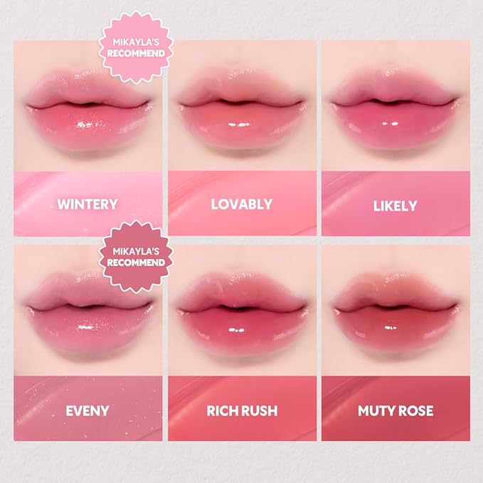 TIRTIR [*Mini Size Waterism Tinted Lip Gloss #08 Summer Pumpkin, 0.06 Fl Oz – Kiss Ready Lipgloss, 12H Long Lasting Non Sticky Natural Tinted Glow Korean Multiuse Cheek and Lip Tint for Women gift