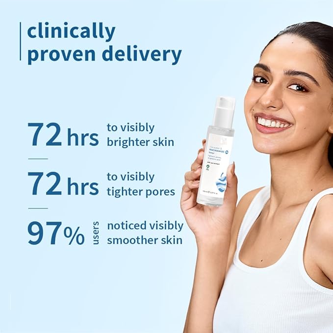 3% Niacinamide & Rice Water Face Toner | Alcohol-Free Toner for Oily Acne Prone Dry Combination Skin | Pore Tightening & Glowing Skin |Fades Blemishes, Brightens & Smoothens | Women & Men | 150ml