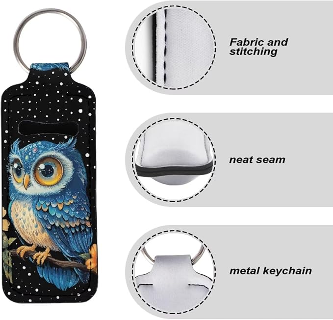 Pensura Chapstick Holder Keychain Fashion 5 Pcs Car Keychain Holder Portable Chapstick Holder Keep from Scratched and Dust