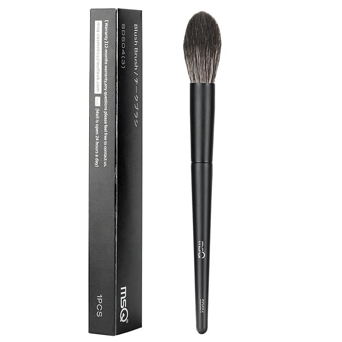MSQ Blush Powder Makeup Brush for Blush & Bronzer, Eco-Friendly Premium Makeup Brush, Synthetic Bristles, Ideal for Highlighting, Defining, Blending, Blush, Contour