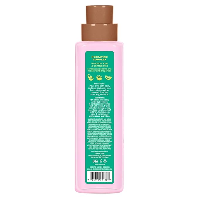 Tree Hut Raspberry Fizz Foaming Gel Body Wash, Hydrating & Moisturizing Shower Gel for Soft, Glowing Skin, Fruity Scent, 18 fl oz