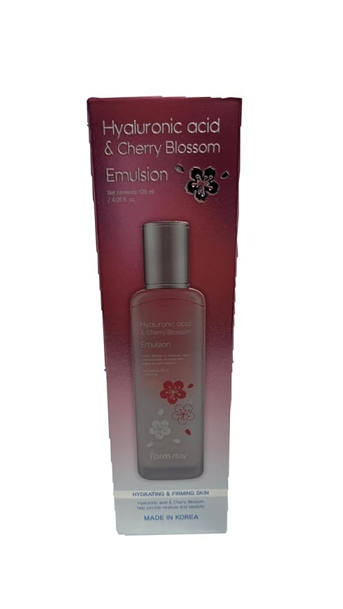 GENERIC HYALURONIC ACID & CHERRY BLOSSOM 3-PIECE SET, KOREAN SKINCARE COLLECTION WITH FACIAL TONER 5.07 FL.OZ., EMULSION 4.5 FL.OZ., & SERUM 1.18 FL.OZ. (SET OF 3)