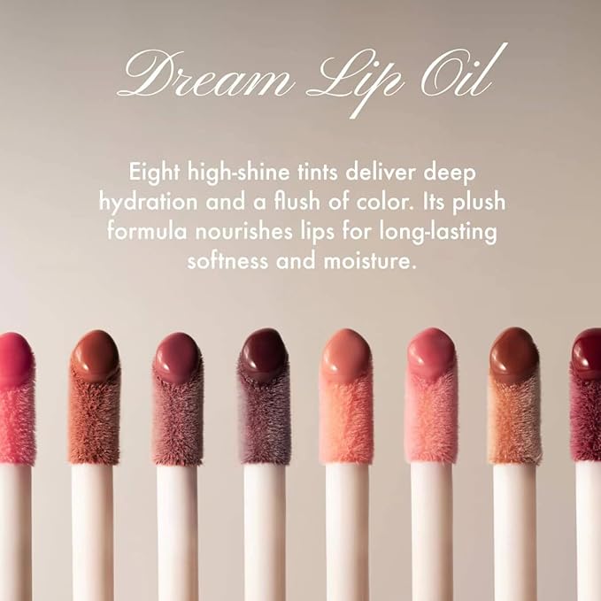 Summer Fridays Dream Lip Oil - Hydrating Tinted Lip Gloss Oil - Non-Sticky Formula with Skincare Benefits for Long-Lasting Softness + Shine - Effortless Beauty Gifts - Warm Beige (0.15 Oz)