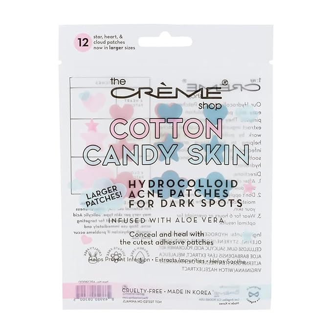 The Crème Shop Pimple Patches with Salicylic Acid Pack - Bundle with 36 Hydrocolloid Blemish Patches Infused with Witch Hazel, Made in Korea to Conceal and Heal Acne Spots | The Creme Shop Skin Care