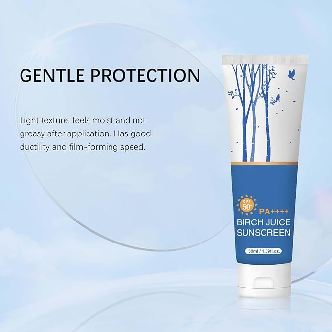 Birch Juice Moisturizing Sunscreen, UV LOCK SPF50 Broad Spectrum, Moist Essence Sunscreen for Face Korean Skincare, No White Cast, 1.69 Fl Oz (1)