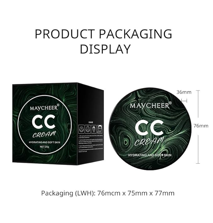 Air Cushion CC Cream Foundation Makeup, BB Cream Makeup, Color Correcting CC Cream, Tattoo Cover Up Makeup, Natural Full Coverage Foundation, Moisturizing Concealer Brighten,Even Skin Tone #02