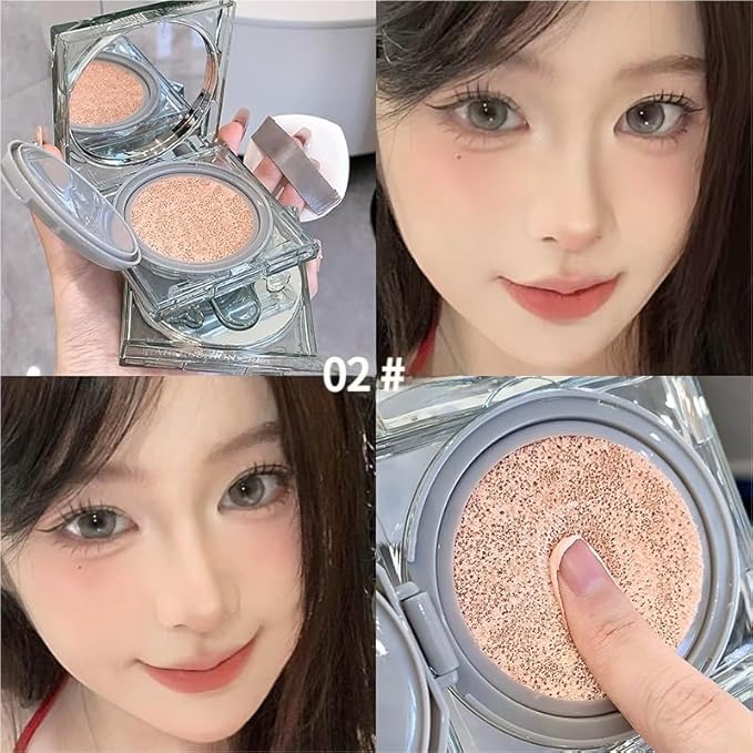 Hydrating Cushion Foundation – Lightweight Moisture BB Cream, Natural Brightening, Buildable Coverage, Dewy Finish(01#)
