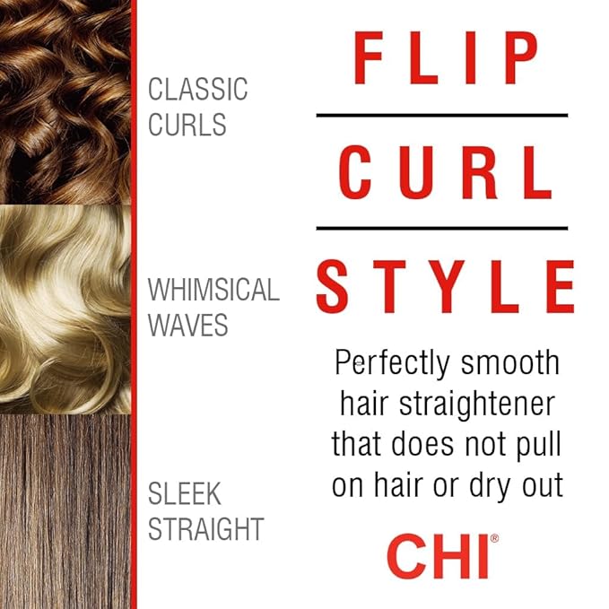 CHI Tourmaline Ceramic Flat Iron Hair Straightener 1", Professional Hair Styling Tool for Silky Smooth Hair, Frizz Control & Curling, Pure Pink 1" Plates