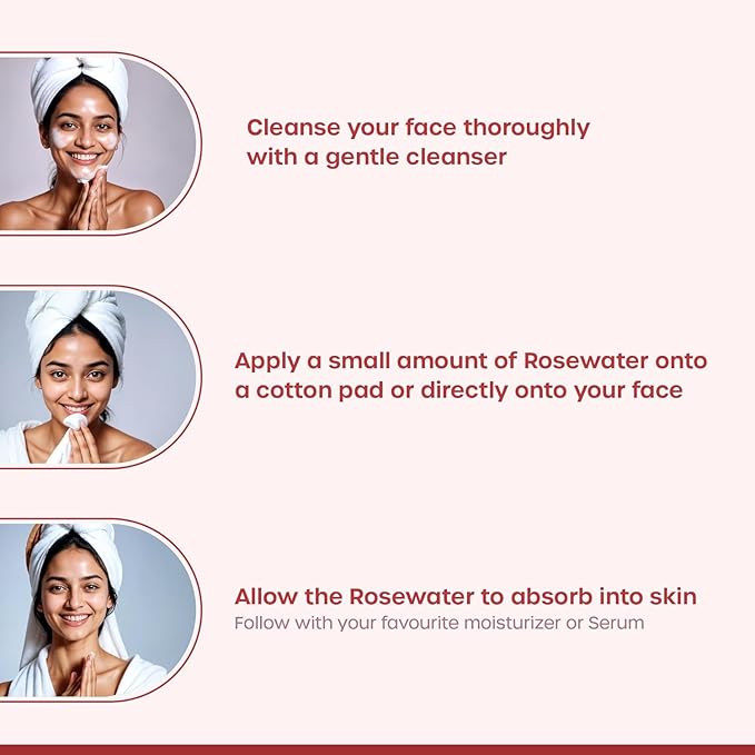 DPetals Rose Water & Multani Mitti Face Pack Combo – 100% Pure & Natural | Skin Brightening | Pore Tightening & Hydration | Clay Mask + Toner | For All Skin Types (100ml + 100g)