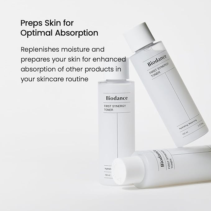 Biodance First Synergy Toner, Moisturizing, Skin Balance Facial Toner with Hyaluronic Acid, Korean Skin Care | 5.07 fl.oz,150ml