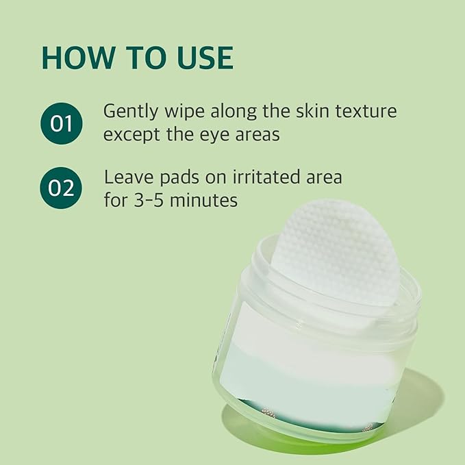Bundle 2 Pack - Pine Calming CICA Pad 50pcs - Wide Cooling and Soothing Toner Pads - 6.59 fl oz (195 ml)
