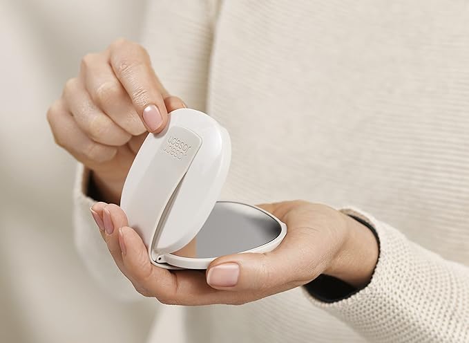 Joseph Joseph 75006 Viva Magnifying Compact Cosmetic Mirror 1x/3x, Shell