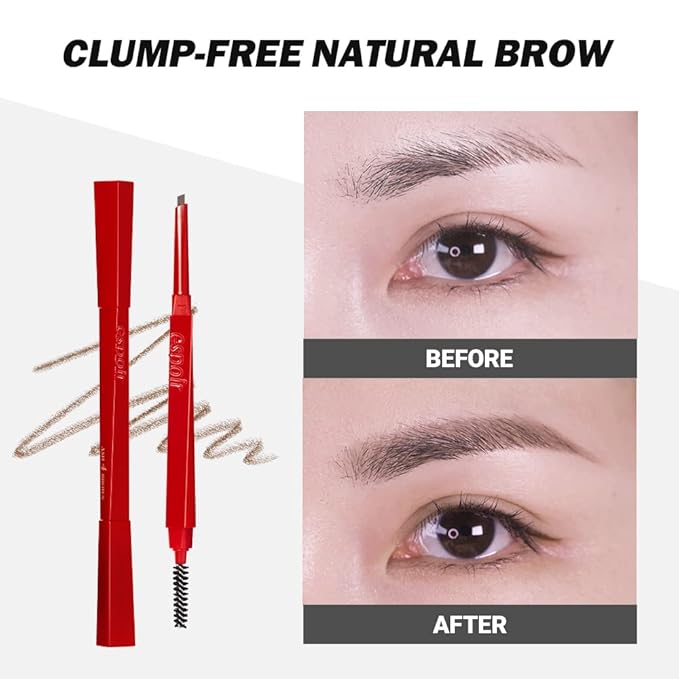 Espoir The Brow Balance Pencil #6 Light Taupe | Eye Brow Pencil Quick and Easy to Draw without Clumping with Slim Triangle Shape| A Detailed and Rich Eyebrow Texture | Korean Eyebrow Makeup