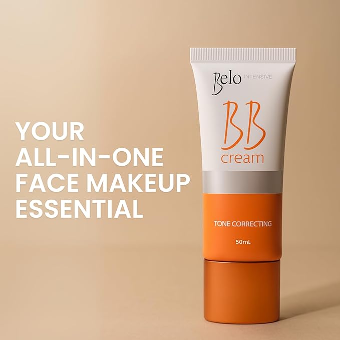 Belo Essentials Intensive BB Cream Medium Tone | Dermatologist Tested Hydrating Long-Lasting Face Makeup Primer, Concealer & Foundation | Natural Matte Finish with Medium Coverage - 50ml x 3 Bottles