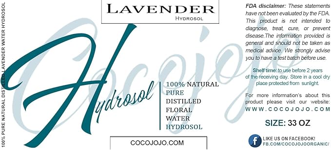 Dr Joe Lab Lavender Hydrosol Spray Toner for face Floral Water Hydrating Mist, Pure and Natural for All Skin Types (32 oz)
