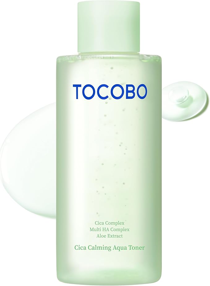 TOCOBO CICA Calming Aqua Toner – Korean Soothing Face Toner with CICA, Hyaluronic Acid & Aloe – Daily Hydration for Sensitive Skin, 24-Hour Moisture, Hypoallergenic pH Balancing Formula, 6.76 fl.oz.