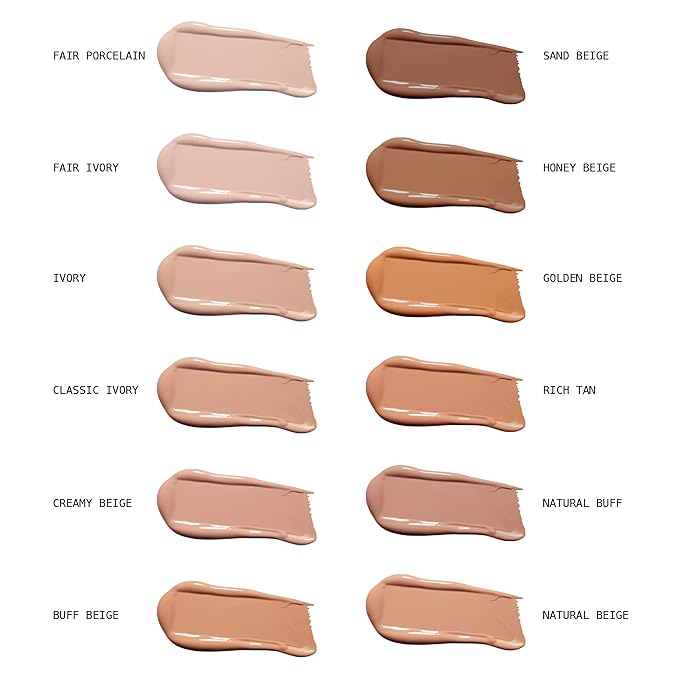 Ruby Kisses Liquid Foundation Medium Coverage, Lightweight, Natural Finish, Face Makeup for All Skin Type, Korean Makeup (Fair Ivory)