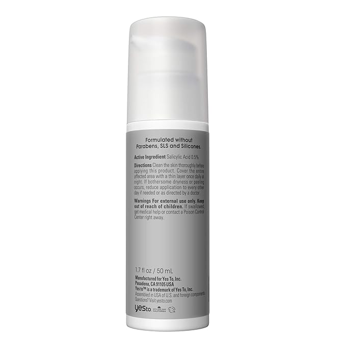 Yes To Tomatoes Detoxifying Overnight Moisturizer, Quick-Absorbing Formula That Helps Exfoliate Skin & Prevent New Acne, With Salicylic Acid & Charcoal, Natural, Vegan & Cruelty Free, 1.7 Fl Oz