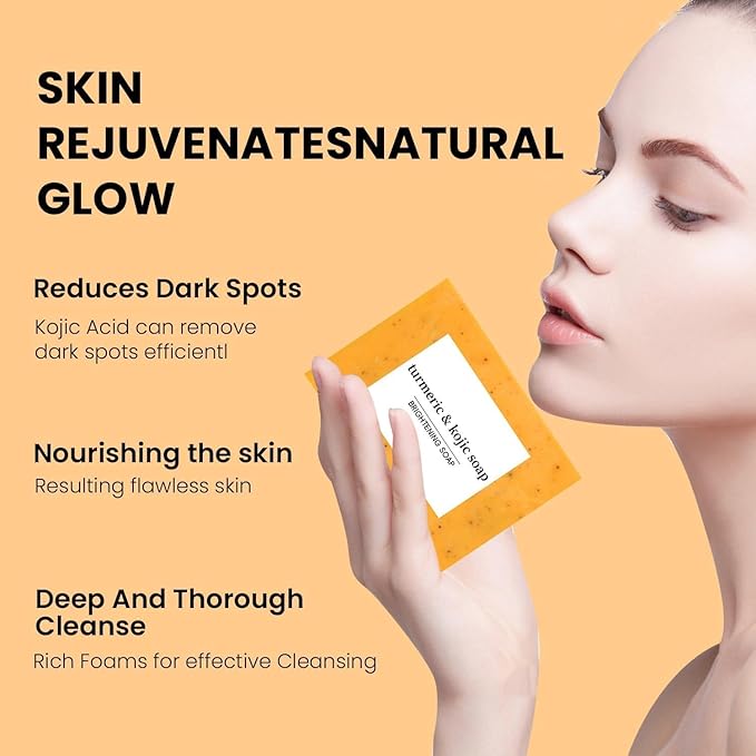 Traditional Handmade Organic Natural Vegan Turmeric Soap Bar - Anti-Aging Skin Lightener, Evens Skin Tone - Absolutely Pure Natural Soap