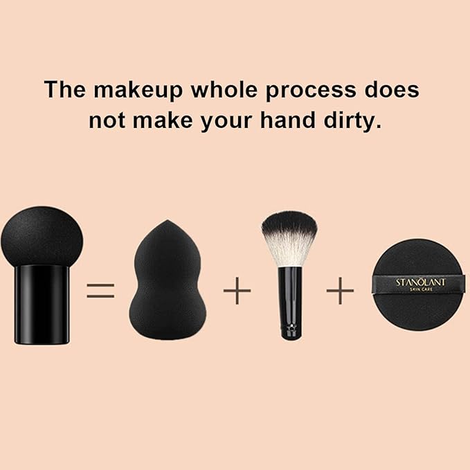 Mushroom Head Air Cushion CC Cream BB Cream Mushroom Head Foundation, Matte Concealer Moisturizing Long Lasting Cushion Foundation (A：Natural, standard)