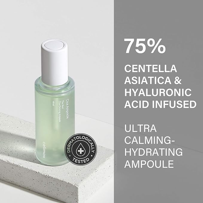 celimax The Real CICA Calming Ampoule - with 75% Centella Asiatica Extract, 1.35 fl oz