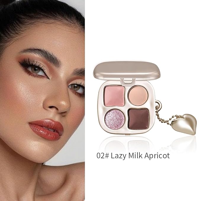 Mini Neutral Nude Cool-Toned Eyeshadow Makeup Palette with Mirror – Matte & Shimmer High Pigment Blendable Long-Lasting Mini Everyday Eye & Contour Makeup Palette, Perfect for Blue, Green & Brown Eyes