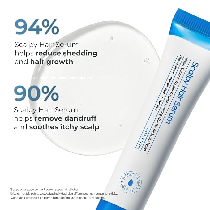 Scalpy Hair Growth Serum for Men & Women for Hair Loss & Regrowth | Scalp Treatment with Salicylic Acid, Menthol, Dexpanthenol | Non-Greasy, Lightweight (2.68 Fl Oz)