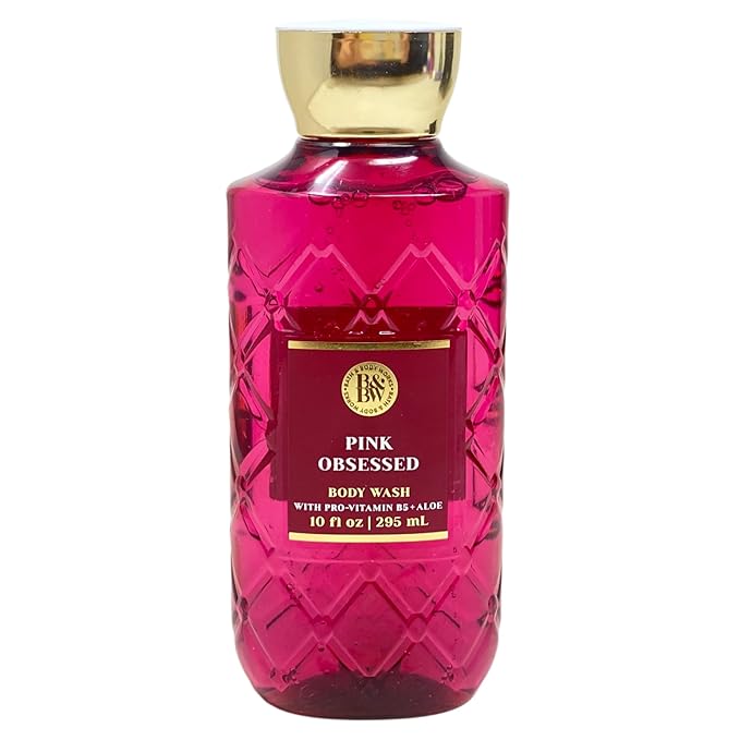 Bath & Body Works Pink Obsessed Body Cream and Body Wash Duo Set with a Himalayan Salts Springs Bar Soap - Full Size