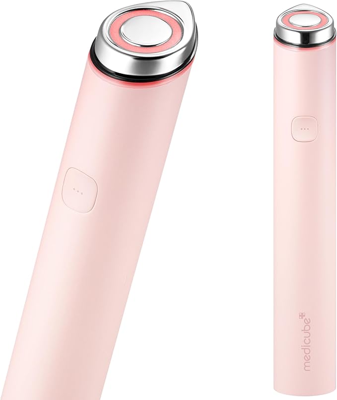 medicube Mini Booster Pro Plus | Facial Device for Radiant, Calming, and Bouncy-Looking Skin | Red, Blue, Purple 3-Mode | Portable Korean Skincare Device, At Home Care | Pink