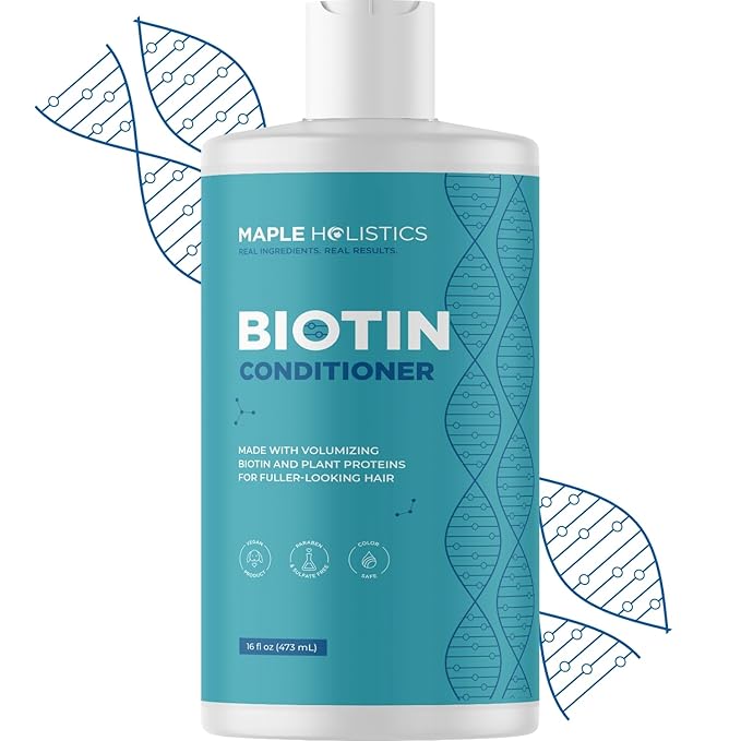 Biotin Conditioner for Thinning Hair - Volumizing Conditioner for Fine Thin & Weak Hair - Sulfate Paraben & Silicone Free with Nourishing Plant Proteins Argan Oil Green Tea & B Vitamins (16 Fl Oz)