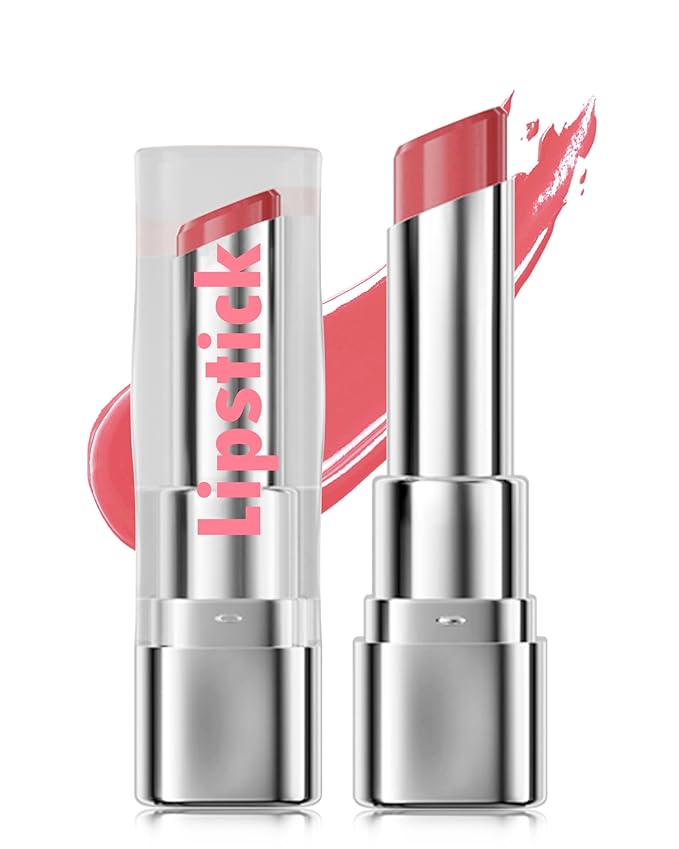 Tinted Lip Balm Moisturizing Lipstick, Rose Pink Colored Sheer Hydrating Nourishing Lip Stain for Dry Lips, Highly Pigmented Soft Texture Waterproof Transfer-Proof Lips Gloss for Women Makeup Gifts-02