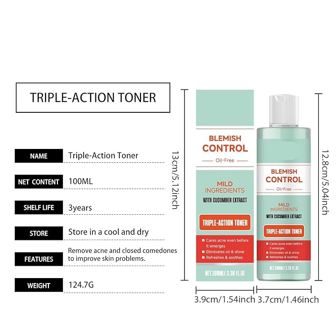 Gentle Facial Toner - Fades Acne & Closed Comedones, Cleans Impurities, Nourishes & Repairs Facial Skin(3PCS)