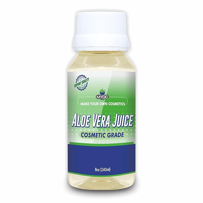 Aloe Vera Juice (240 ml / 8.11 fl oz) - Cosmetic Grade Liquid Base for Gels Toners Serums Creams Haircare & DIY Formulations
