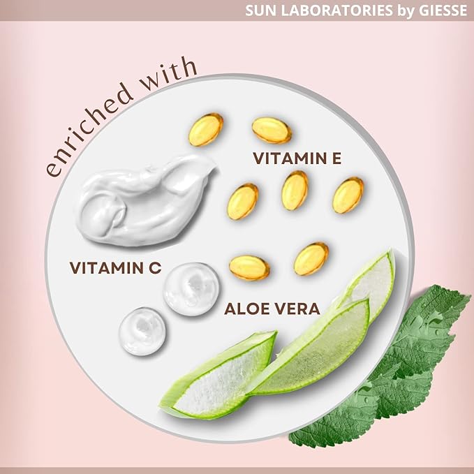 Sun Laboratories By Giesee Dark Sunsation Self Tanning Lotion 8 oz 2 Pack with Tanning Mitt - Organic Self Tanner, Sunless Tanner, Sun Labs Very Dark Tanning Lotion, Self Tanner with Mitt