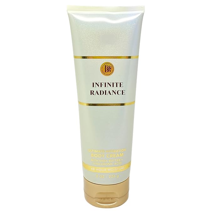 Bath & Body Works Infinite Radiance Fine Fragrance Mist, Ultimate Hydration Body Cream and Body Wash with a Peach Gardenia Bar Soap