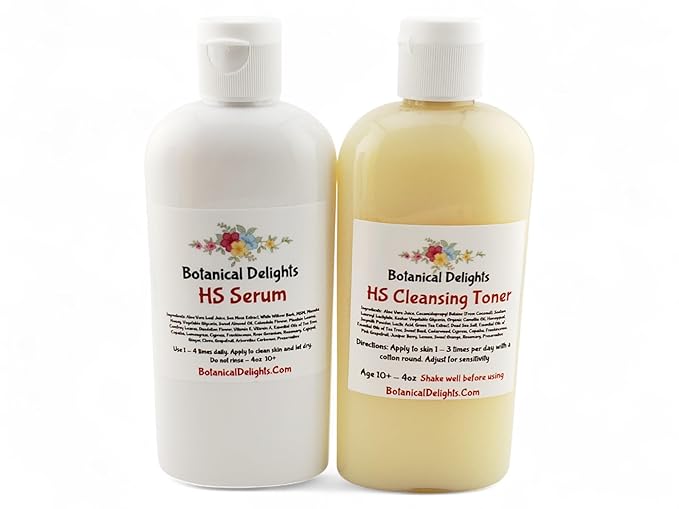 Hidradenitis Suppurativa Cleansing Toner & Serum - Designed specifically to soothe and purify HS flare-ups - Eases discomfort and soothes flares