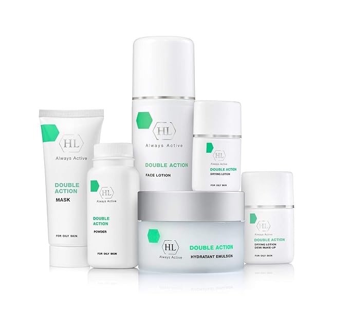 HL Holy Land Cosmetics Double Action Face Lotion 250 ml | Active Toner Enriched with Peppermint, Eucalyptus and Clove Oils | For Oily and Acne Prone Skin