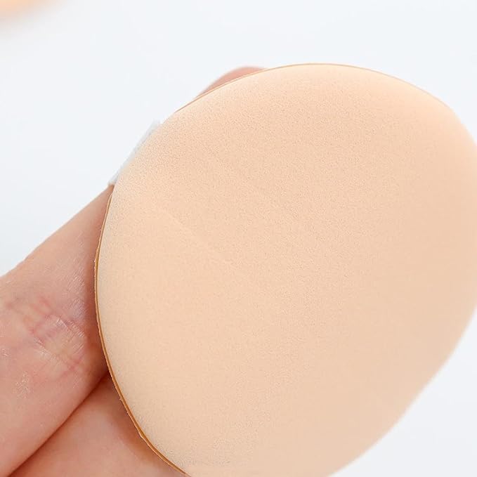 PU Makeup Air Cushion Round Puff Set - 8Pcs Makeup Sponges Soft & Cushioned Puffs for Liquid, Cream, Foundation and Powder, Concealer, Korean Makeup Tool, Smooth Texture, Easy to Use