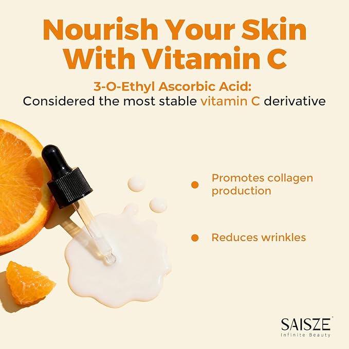 Vitamin C Serum for Face, Facial Serum for Dark Spot, Skin Care Gifts for Women, Anti Aging with Vitamin C, Hyaluronic Acid, 60ml